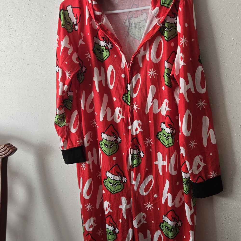 Festive Red and Black Women's Pajama Onesie